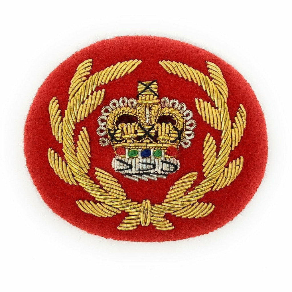 Mess Dress Crown - RQMS - Gold on Scarlet Ground [product_type] Military.Direct - Military Direct