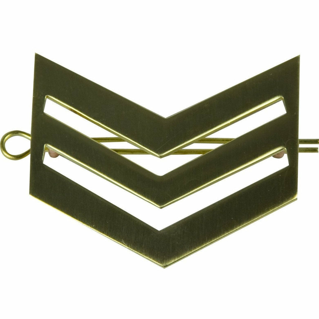 Sgt Brass Chevrons with Shanks [product_type] Military.Direct - Military Direct