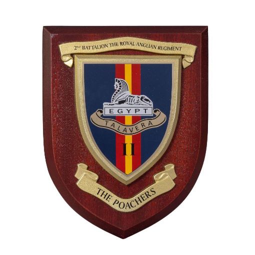 Picture of Plaque - 2nd Bn The Royal Anglian Regiment - Silk Screened