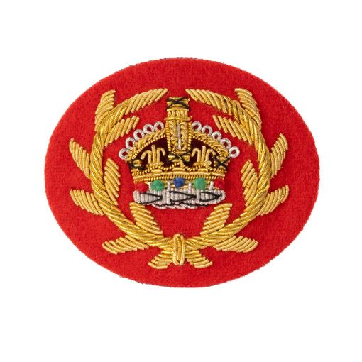 Picture of Mess Dress Crown - Regimental Quartermaster Sergeant - Gold on Scarlet - Tudor Crown